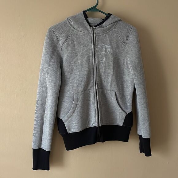 Panthers Grey Reflective Logo Zip Up Hoodie - Size Small - Picture 3 of 9